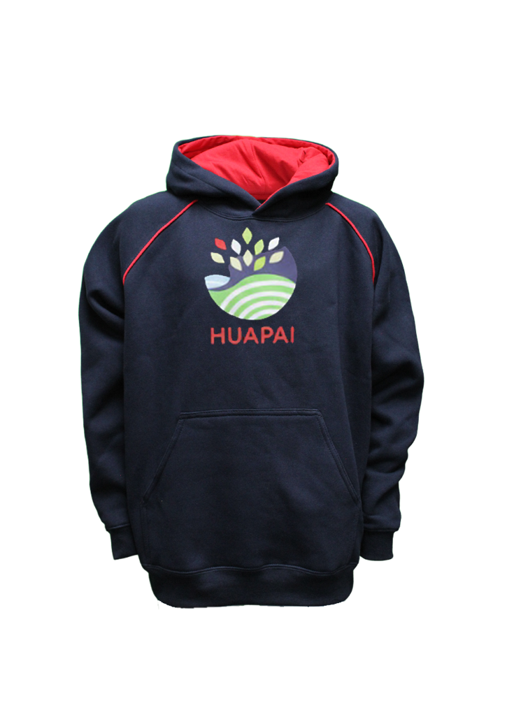 Huapai District School Senior Hoodie Navy/Red