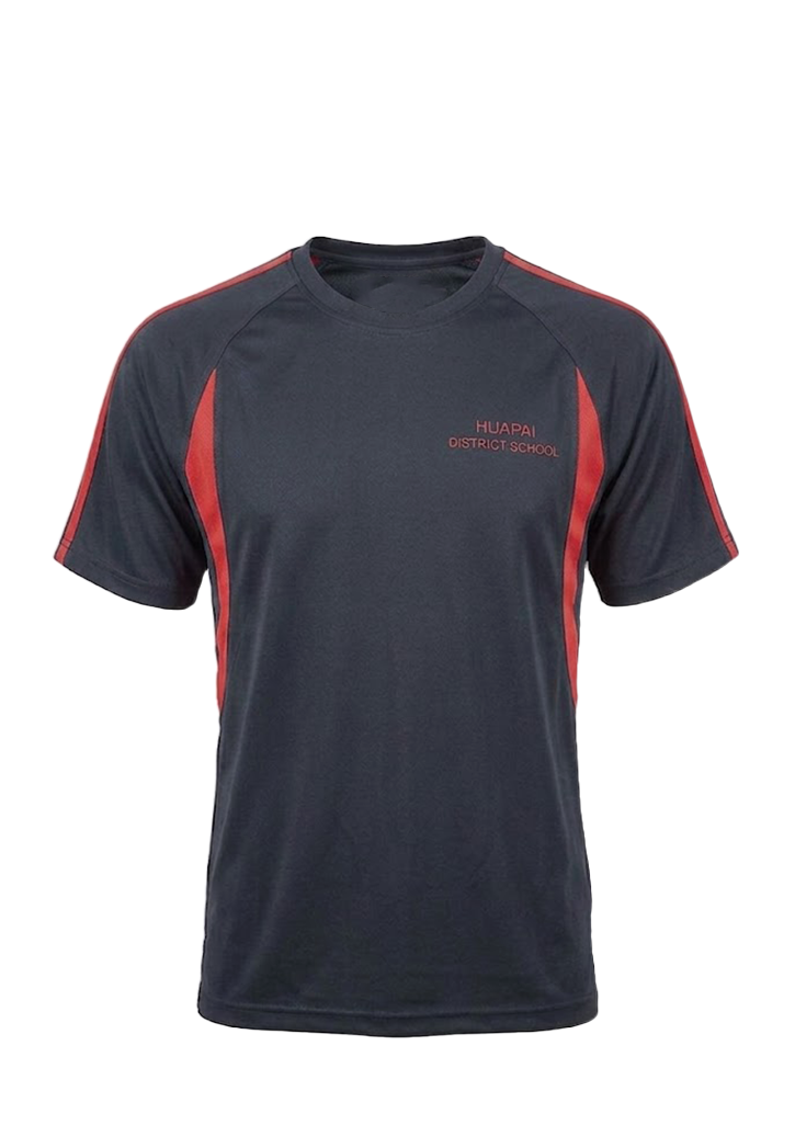 Huapai District School Senior Tee Navy/Red