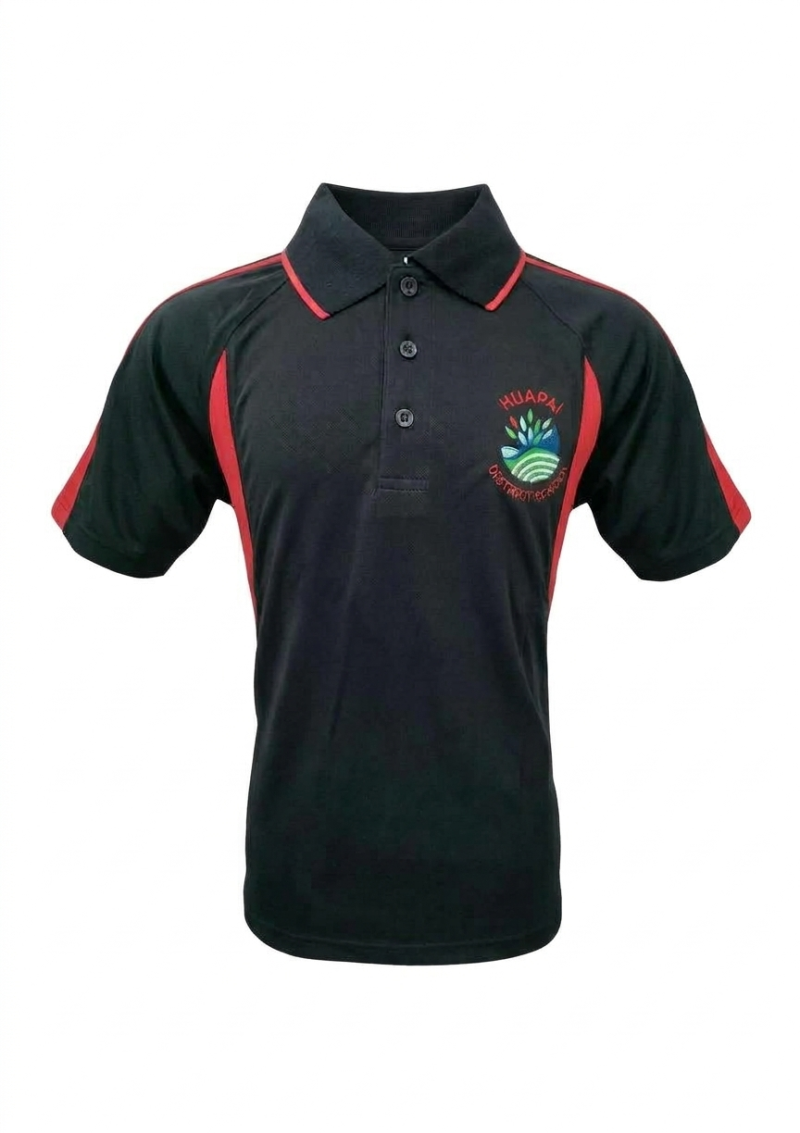 Huapai District School Senior Polo Navy/Red